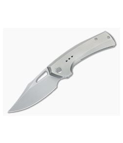 WE Knives Nefaris Polished Bead Blasted Titanium 20CV Blade WE22040D-2 - WE-WE22040D-2 1