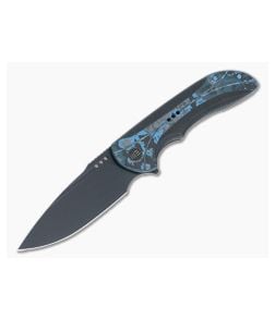 WE Knives Equivik Black Titanium Flipper Arctic Storm Inlays WE23020-4 - WE-WE23020-4 1