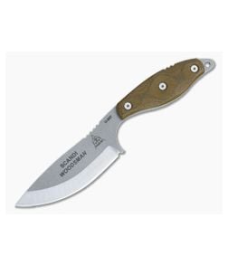 TOPS Knives Scandi Woodsman Tumbled Finish - TP-WOOD35 1