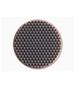 Shire Post Mint Geometric Textured Worry Stone Antiqued Patina Copper Coin - SPM-WOR-TEX-CO-CIRC 1