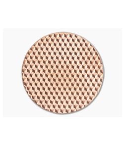 Shire Post Mint Geometric Textured Worry Stone Raw Copper Coin - SPM-WOR-TEX-CO-RAW 1