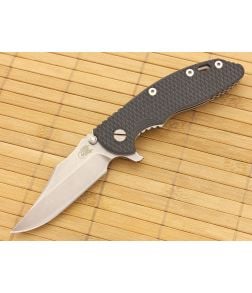 Hinderer Knives XM-18 3.5" Black-Green Bowie Flipper - HK-XM-18BG-35BF 1