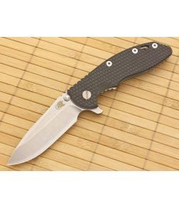 Hinderer Knives XM-18 3.5" Black & Green Spear Point Flipper CPM-20CV - HK-XM-18BG-35SRF 1