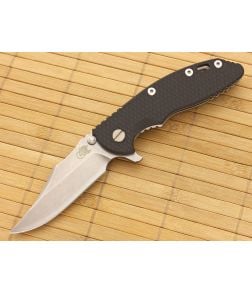 Hinderer Knives XM-18 3.5" Black Bowie Flipper - HK-XM18-35-006 1