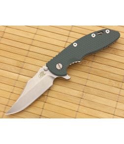 Hinderer Knives XM-18 3.5" Dark Green Bowie Flipper - HK-XM18-35-008 1