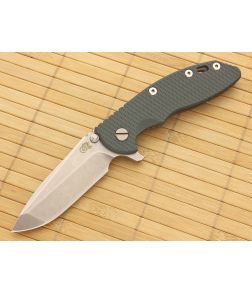Hinderer Knives XM-18 3.5" Dark Green Spanto Flipper Bronze Ti - HK-XM-18DG-35SPF-BA 1