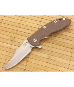 Hinderer Knives XM-18 3.5" Flat Dark Earth Bowie Flipper - HK-XM18-35-007 1