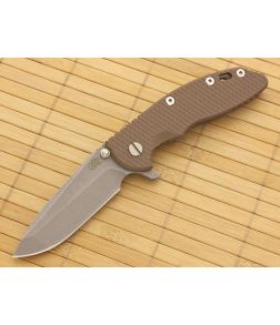 Hinderer Knives XM-18 3.5" FDE Spanto Flipper Battle Gray Finish - HK-XM-18FDE-35SPF-BG 1