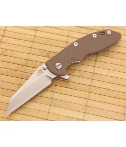 Hinderer Knives XM-18 3.5" Flat Dark Earth Wharncliffe Flipper - HK-XM-18FDE-35WF 1