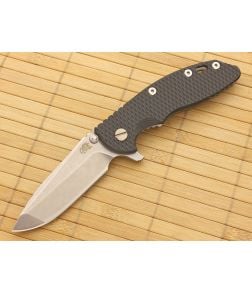 Hinderer Knives XM-18 3.5" Stonewash Spanto Flipper Green & Black G10 - HK-XM18-35-059 1