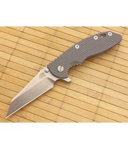 Hinderer Knives XM-18 3.5" Battleship Gray Wharncliffe Flipper 20CV - HK-XM-18GRY-35WF-20CV 1
