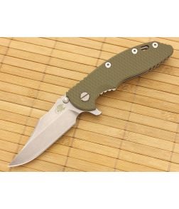 Hinderer Knives XM-18 3.5" OD Green Bowie Flipper - XM-18OD-35BF 1