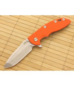 Hinderer Knives XM-18 3.5" Orange Spanto Flipper S35VN - HK-XM-18ORG-35SPF 1