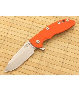Hinderer Knives XM-18 3.5" Orange Spear Point Flipper S35VN - HK-XM-18ORG-35SRF-S35VN 1