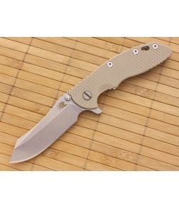 Hinderer Knives XM-18 3.5" Sand Skinner Flipper - HK-XM-18SND-35SKF 1