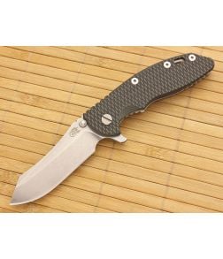 Hinderer Knives XM-18 3.5" Black and Green G10 Skinner Flipper - HK-XM18-35-001 1