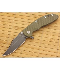 Hinderer Knives XM-18 3.5" DLC Bowie Flipper OD Working Finish Frame - HK-XM18-35-024 1