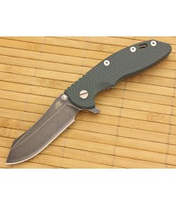 Hinderer Knives XM-18 3.5" DLC Skinner Flipper Dark Green Working Finish Frame - HK-XM18-35-026 1