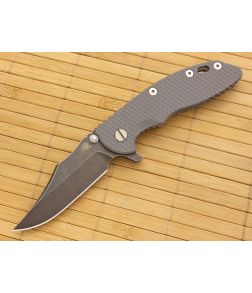 Hinderer Knives XM-18 3.5" DLC Bowie Flipper Gray Working Finish Frame #2 - HK-XM18-35-032 1
