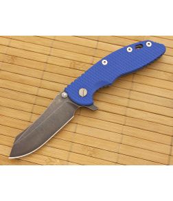 Hinderer Knives XM-18 3.5" DLC Skinner Flipper Blue Working Finish Frame - HK-XM18-35-036 1