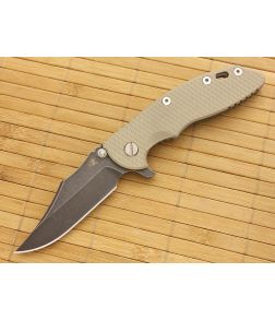 Hinderer Knives XM-18 3.5" DLC Bowie Flipper Sand Working Finish Frame #3 - HK-XM18-35-043 1