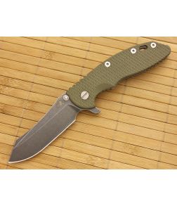 Hinderer Knives XM-18 3.5" DLC Skinner Flipper OD Green Working Finish Frame - HK-XM18-35-044 1