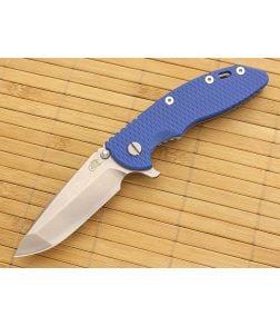 Hinderer Knives XM-18 3.5" Stonewash Spanto Flipper Blue G10 - HK-XM18-35-047 1