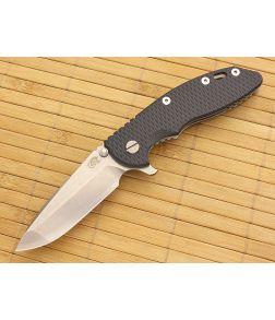 Hinderer Knives XM-18 3.5" Stonewash Spanto Flipper Black-Blue G10 - HK-XM18-35-048 1