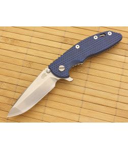 Hinderer Knives XM-18 3.5" Stonewash Spanto Flipper Blue-Black G10 - HK-XM18-35-049 1