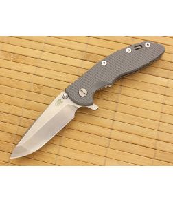 Hinderer Knives XM-18 3.5" Stonewash Spanto Flipper Gray G10 - HK-XM18-35-052 1