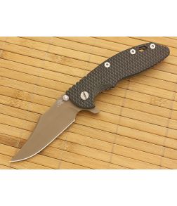 Hinderer Knives XM-18 3.5" FDE DLC Bowie Flipper Green-Black WF Frame - HK-XM18-35-055 1