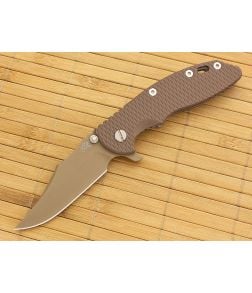 Hinderer Knives XM-18 3.5" FDE DLC Bowie Flipper FDE Working Finish Frame - HK-XM18-35-058 1
