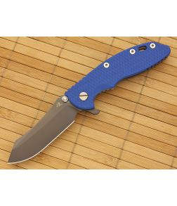 Hinderer Knives XM-18 3.5" Anthracite DLC Skinner Flipper Blue G10 - HK-XM18-35-061 1