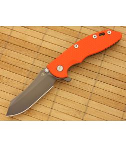 Hinderer Knives XM-18 3.5" Anthracite DLC Skinner Flipper Orange G10 - HK-XM18-35-063 1