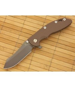 Hinderer Knives XM-18 3.5" Anthracite DLC Skinner Flipper Dark Earth G10 - HK-XM18-35-065 1