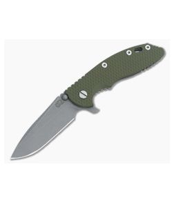 Hinderer Knives XM-18 3.5" OD Green Spanto Flipper Working Finish - HK-XM18-35-076 1