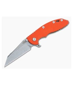 Hinderer Knives XM-18 3.5" Orange Fatty Wharncliffe Battle Bronze Frame - HK-XM18-35-FAT21 1