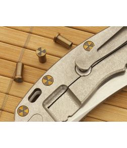 Hinderer Knives XM-18 3.5" Titanium Handle Nut Set of 3 Bronze Nuke - HK-XM18-35-NUTS-BRZ-NK 1