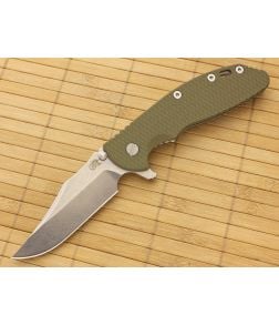 Hinderer Knives XM-24 Bowie Flipper Green G-10 - HK-XM24-002 1
