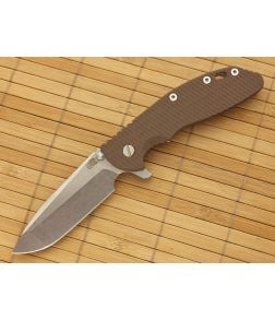 Hinderer Knives XM-24 Spanto Flipper Flat Dark Earth G10 - HK-XM24-012 1