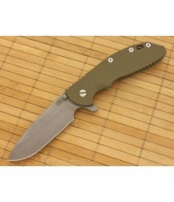 Hinderer Knives XM-24 Spear Point OD Green G10 and Working Finish - HK-XM24-017 1