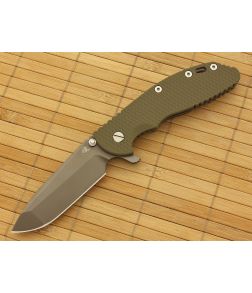 Hinderer Knives XM-24 Anthracite DLC Spanto Flipper Green G10 - HK-XM24-021 1