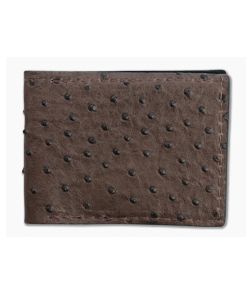 Yoder Leather Company Brown Ostrich Regular ID Window Bifold Wallet - YLC-019 1