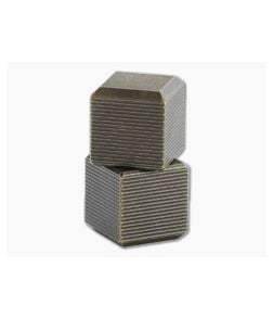 ZeroFeud ZF Snaps Fluted Antiqued Brass Kinetic Worry Stones ZF005 - ZF-ZF005 1