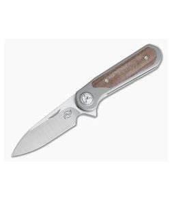Liong Mah Design Zulu Natural Canvas Micarta Titanium Frame Lock Flipper M390 - LMD-ZULU-NCM 1