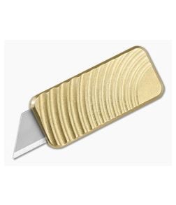 Rivery Zero V2 Original Pattern Brass Manual OTF Utility Knife (2.68" Closed) - RIV-ZV2-BRASS-OG2 1