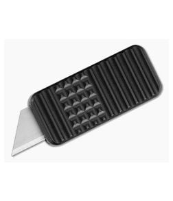 Rivery Zero V2 Gemstone Pattern Black Aluminum Manual OTF Utility Knife (2.68" Closed) - RIV-ZV2-OTF-GEM-6061-BLK 1