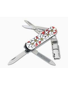 Victorinox Nail Clip 580 Red & White Edelweiss Flower Swiss Army Knife 0.6463.840-X1 - VN-0.6463.840-X1 1