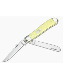 Case Mini Trapper Yellow Synthetic Handle Slipjoint 00029 - CA-00029 1