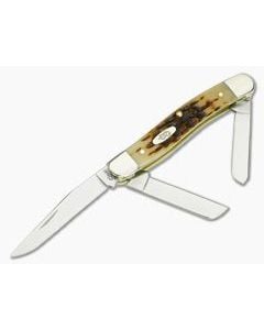 Case Amber Bone Peach Seed Jig Medium Stockman 00042 - CA-00042 1